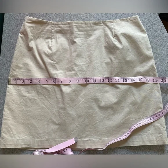 Vintage Y2K Gap Stretch Beige Skirt Size 10 - Picture 8 of 10